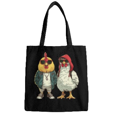 Discover Cool chickens in modern streetwear Bags