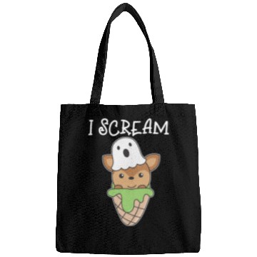 Discover Deer Halloween Ghost I Scream Ice Cream Pun Bags