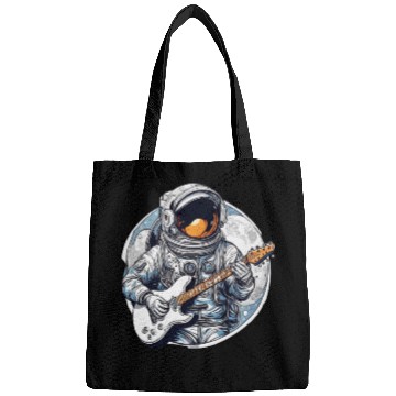 Discover Astronaut plays guitar on a planet in space Bags