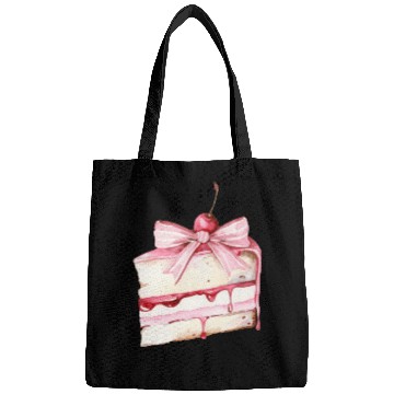 Discover Cake with a pink bow Bags