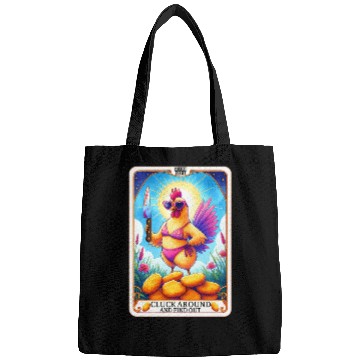 Discover Funny Chicken Tarot Card, FAFO, Hilarious Bags