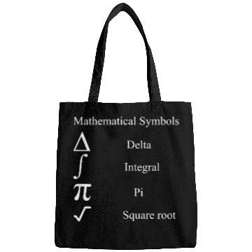 Discover mathematical symbols Pi Square root Integral Delta Bags