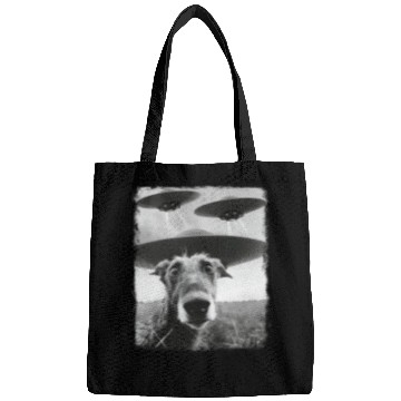 Discover Irish Wolfhound Dog UFO Alien Extraterrestrial Sel Bags