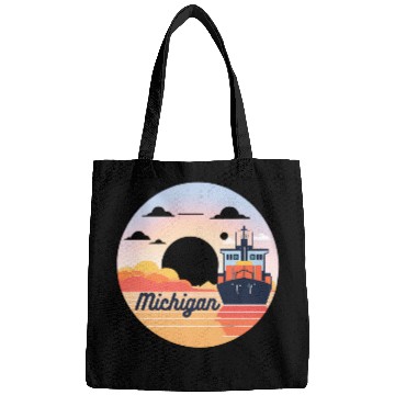 Discover Michigan Boat with Sunset Bags