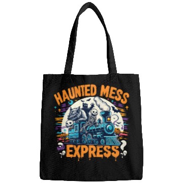 Discover Haunted Mess Express Fun Spook Halloween Train Pun Bags