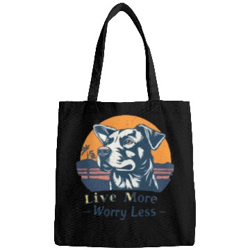 Discover Vintage Sunset Dog Bags - Live More Worry Less