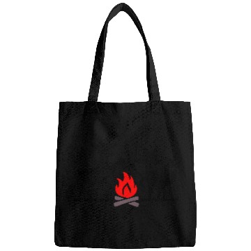 Discover Deer and Fox Camping Campfire - vector 3 colors Bags