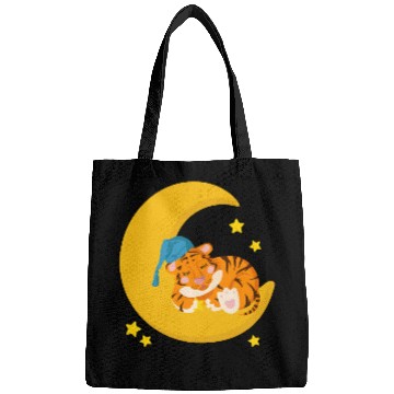 Discover CAT SLEEPING ON MOON Bags
