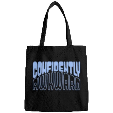 Discover Confidently awkward in blue Bags