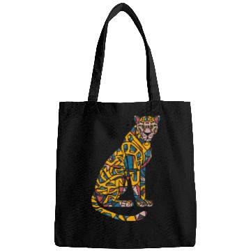 Discover Colorful Geometric Leopard Art Bags