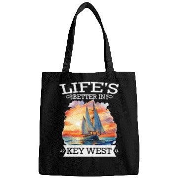 Discover Florida Sailing LIFE'S BETTER IN KEY-WEST Bags