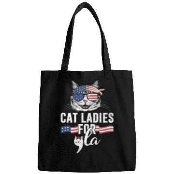 Discover Funny Cat Ladies for Comma La Kamala Harris Bags
