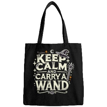 Discover Halloween Keep Calm And Carry A Wand Bags