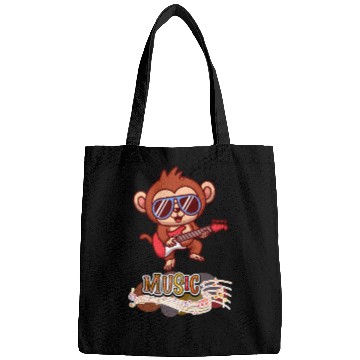 Discover Monkey playing guitar Bags