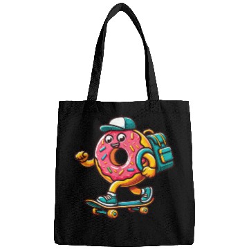 Discover donut funny going back to school in a skateboard Bags