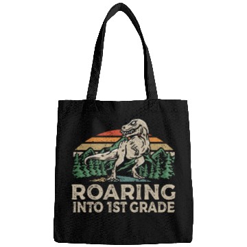 Discover Roaring 1st Grade Dinosaur T Rex Back To School Bags