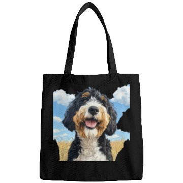 Discover Bernedoodle Field Nature Bernedoodle Watercolor 2 Bags