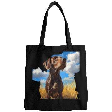 Discover German Shorthaired Pointer Watercolor Picture Bags