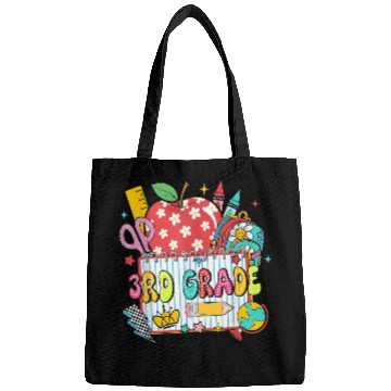 Discover Retro Dalmatian Third Grade Back to School Apple P Bags