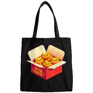 Discover Kitten Nuggets Food Pun Cat Lover Gift Chicken Nug Bags
