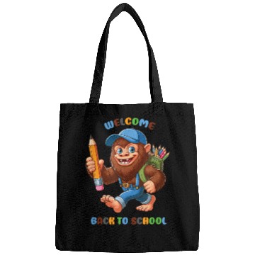 Discover welcome back to school funny bigfoot Bags