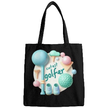 Discover Cutest Golfer - 3D pink bubbles Bags