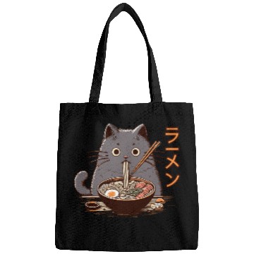 Discover Japanese Cat Eating Ramen Bags