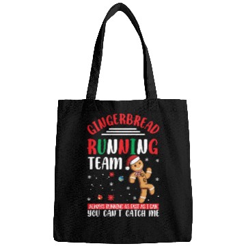 Discover Christmas Gingerbread Running Team Funny Xmas Cook Bags