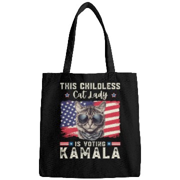 Discover This childless Cat lady for kamala Harris 2024 Bags