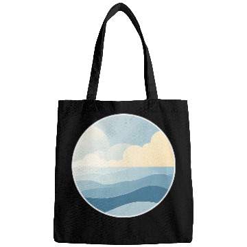 Discover The soft blue tones and waves Bags