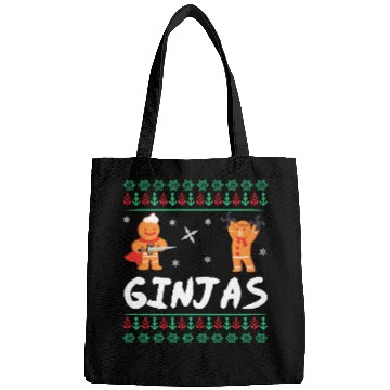 Discover Funny Ginjas Gingerbread Ninjas Funny Ugly Christ Bags