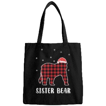 Discover Red Plaid Bear Christmas Pajama Sister Matching Bags