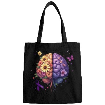Discover Human Brain Mental Health Illness Awareness Bags