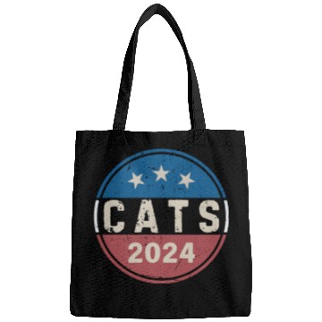 Discover Cats For President Funny Political 2024 Election Bags