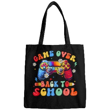 Discover Funny First Day Of School Comeback Game Over Back Bags