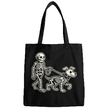 Discover Skeleton Leads Dog Funny Skull Pet For Halloween C Bags