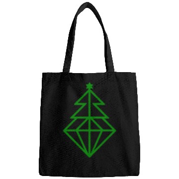 Discover Diamond Christmas Tree Vector One Color Bags