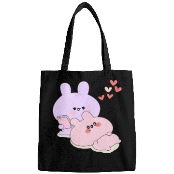 Discover Pink Chilling with Blue Bags