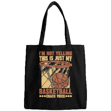 Discover This Is Just My Basketball Coach Voice 1 Bags