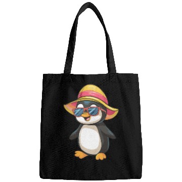 Discover Cool Penguin In Summer Hat And Sunglasses Bags