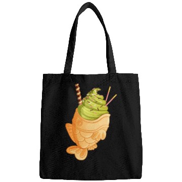 Discover Matcha Taiyaki Ice Cream with Pocky & Wafer Roll Bags