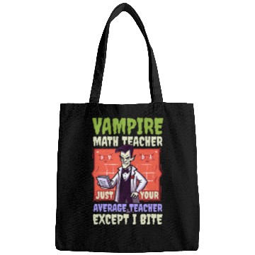 Discover Halloween Math Teacher Vampire Average But Bite Bags