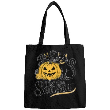 Discover Tis the season Halloween bats pumpkin fall funny Bags