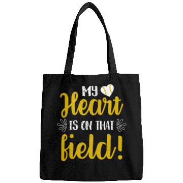 Discover My Heart Softball Mom Funny Mommy Mother's Day Bags