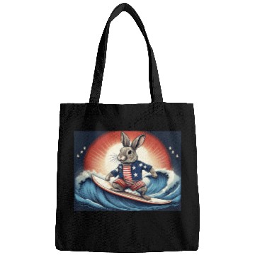 Discover Stars & Stripes Surfer Bunny Bags