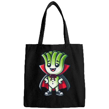Discover Cute Halloween Leek Vampire Cartoon Green Bags