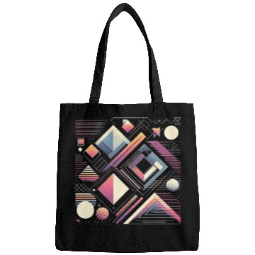 Discover Retro Geometric Shapes 80s 90s Style 3 Bags