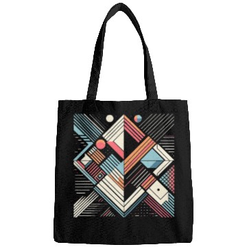 Discover Retro Geometric Shapes 80s 90s Style 4 Bags