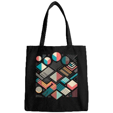 Discover Retro Geometric Shapes 80s 90s Style 1 Bags