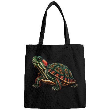 Discover Colorful Turtle Animals Lover Funny Design Bags